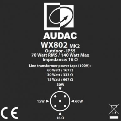 Настенная акустика AUDAC WX802MK2/OB